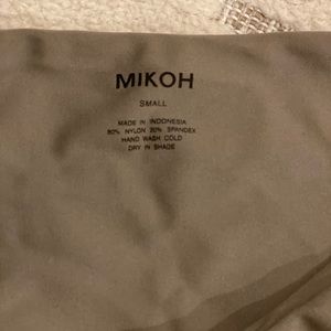 Mikoh bikini bottoms sz small green/ olive / taupe
